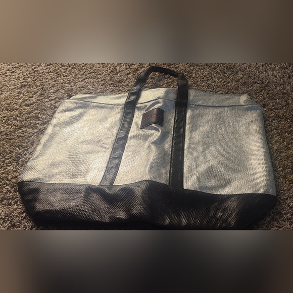 Victoria's Secret VS Silver & Black Large NWOT Tote Bag - Picture 8 of 8